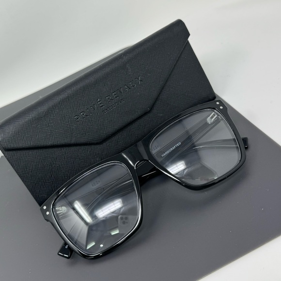 Prive Revaux Eyeglasses Frames Black Handcrafted The MLK 56-16-141 Wide Lenses - Picture 3 of 14